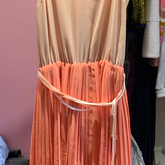 Tristan fine pleated two tone dress - Picture 2 of 2